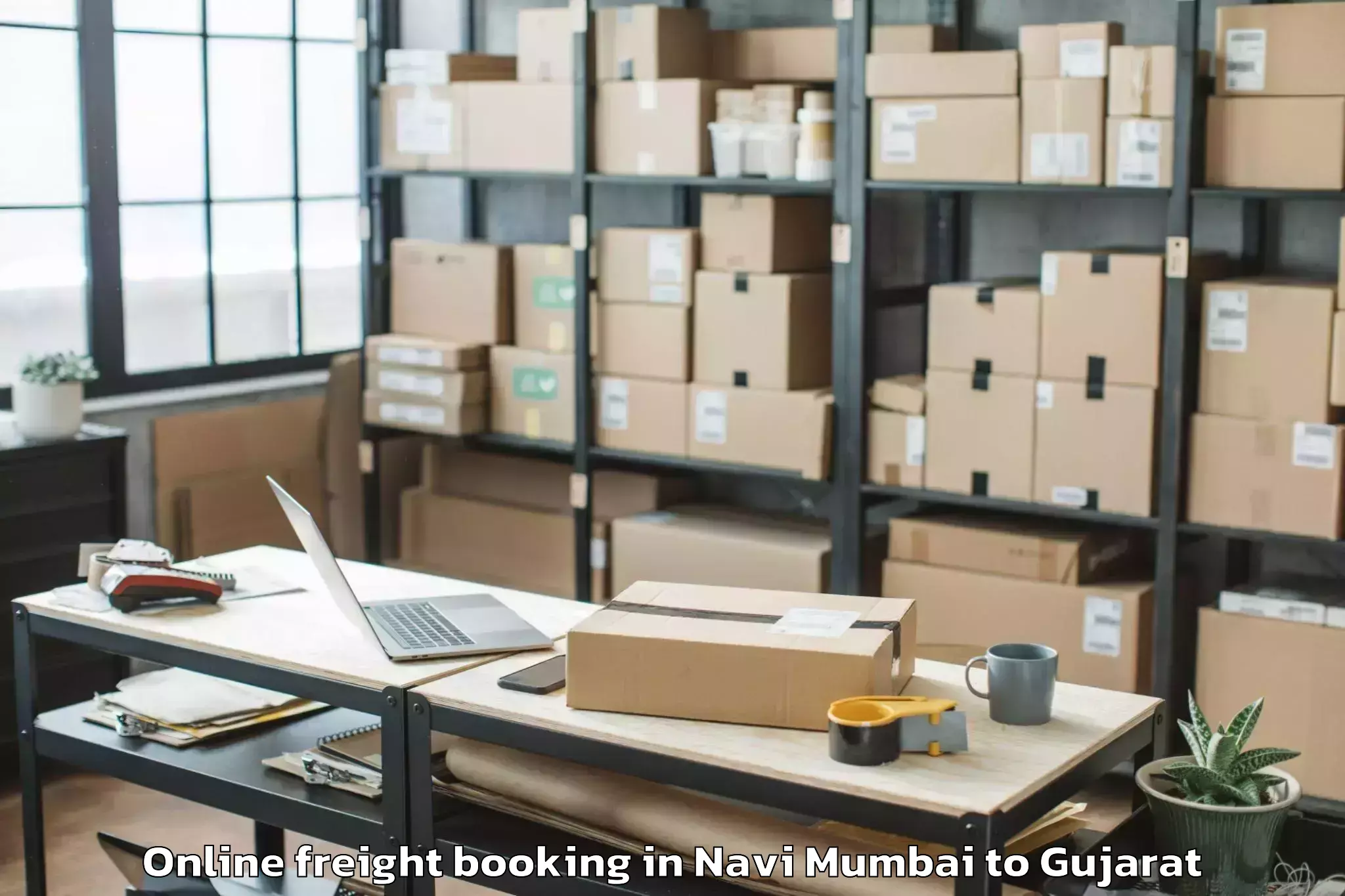 Navi Mumbai to Delvada Online Freight Booking Booking